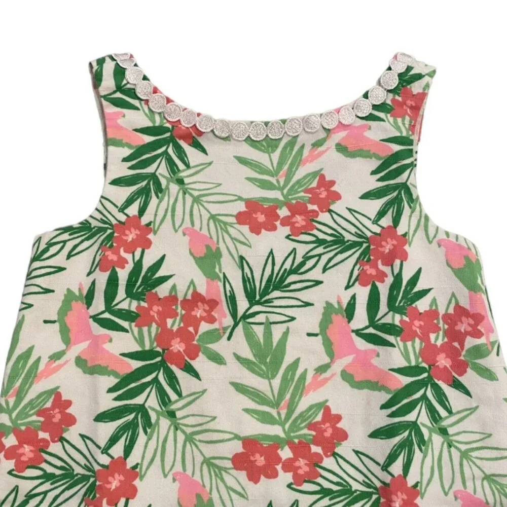 Janie and Jack Sz 3 Tropical Macaw Birds & Flowers Dress